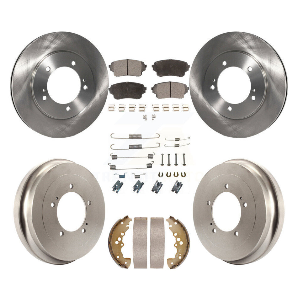 Front Rear Disc Brake Rotors Ceramic Pads And Drum Kit (7Pc) For Suzuki XL-7 K8T-105971