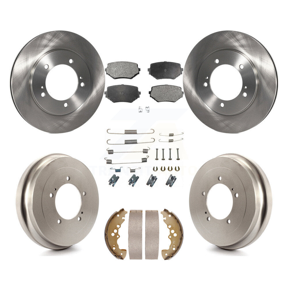 Front Rear Disc Brake Rotors Ceramic Pads And Drum Kit (7Pc) For Suzuki XL-7 K8T-105972