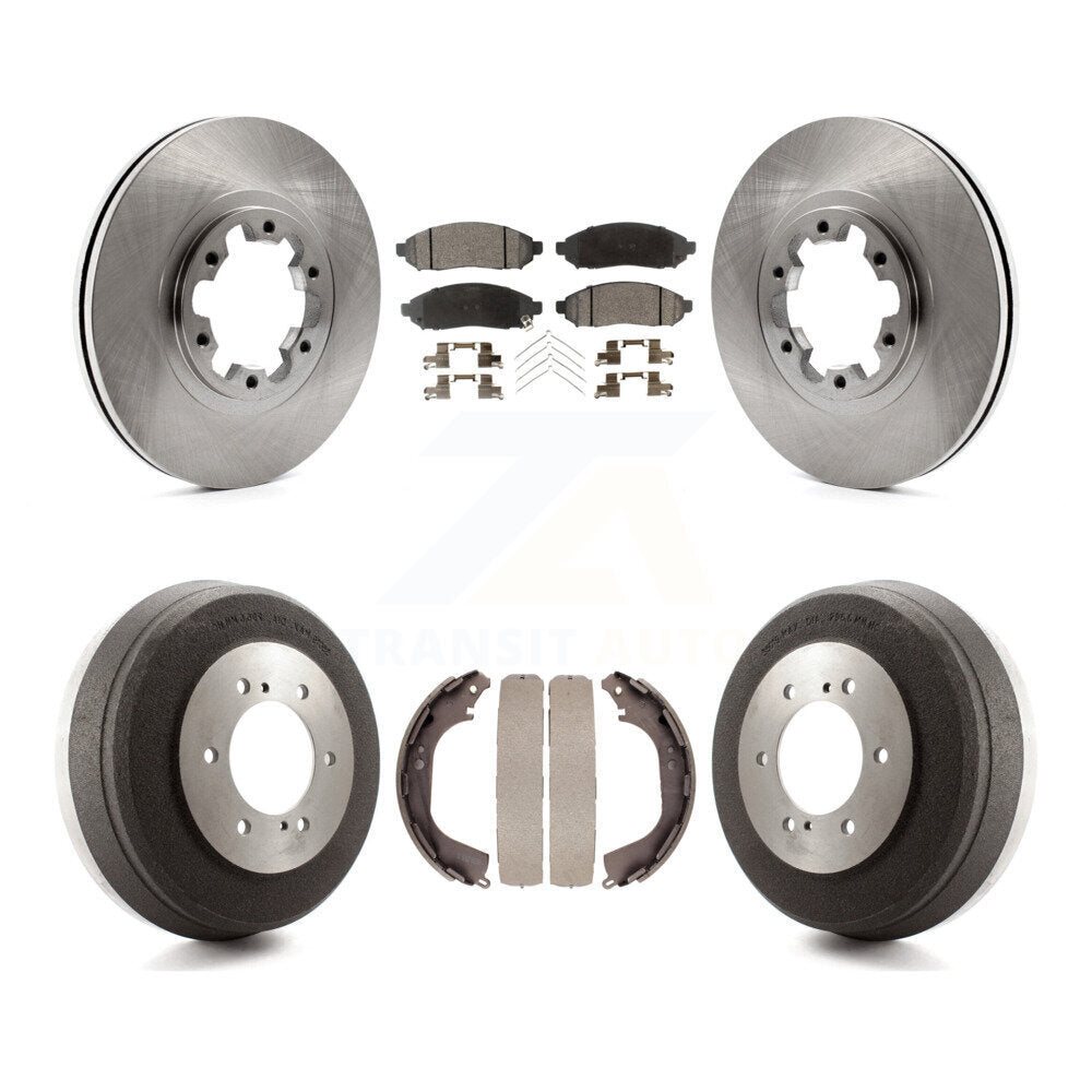 Front Rear Disc Brake Rotors Ceramic Pad & Drum Kit For 2004 Nissan Pathfinder From 08 04 K8T-105982