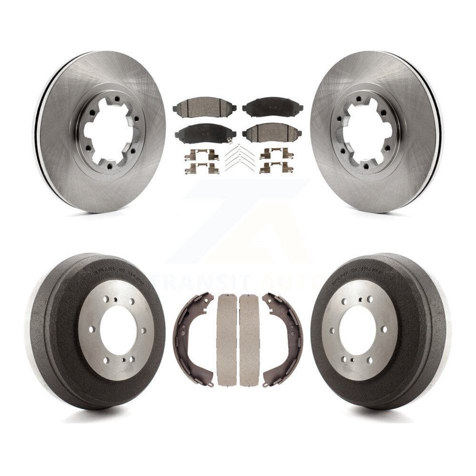 Front Rear Disc Brake Rotors Ceramic Pad & Drum Kit For 2004 Nissan Pathfinder From 08 04 K8T-105982