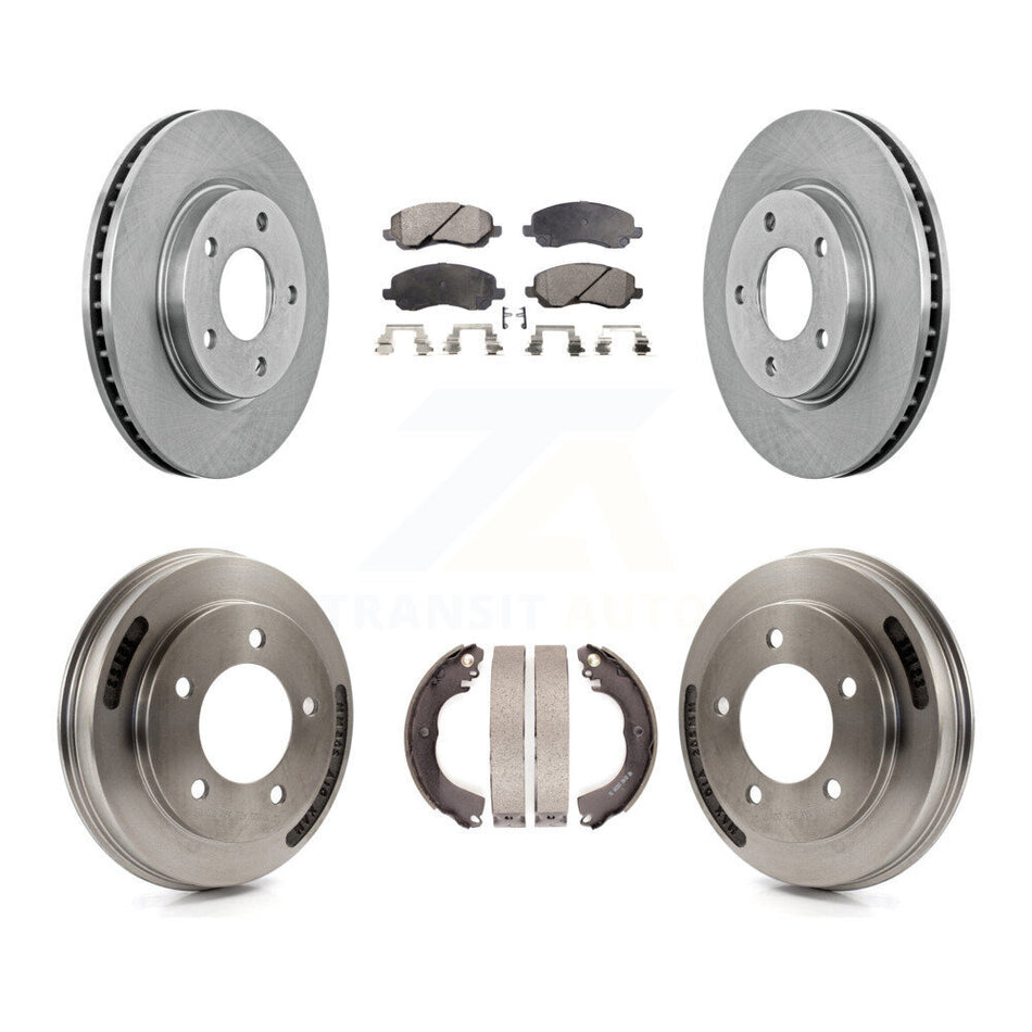 Front Rear Disc Brake Rotors Ceramic Pads And Drum Kit For Mitsubishi Lancer K8T-105983