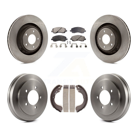 Front Rear Disc Brake Rotors Ceramic Pads And Drum Kit For 2008-2009 Dodge Caliber SXT/SE K8T-105985