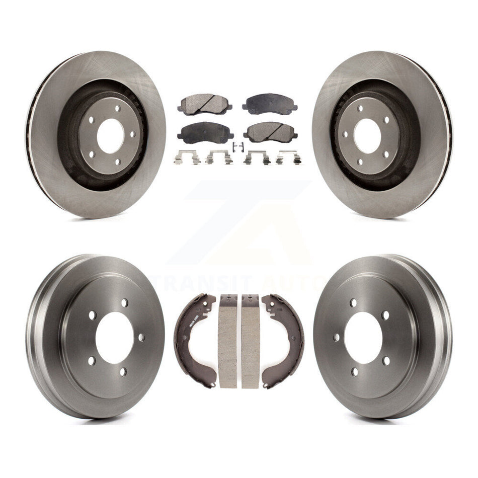 Front Rear Disc Brake Rotors Ceramic Pads And Drum Kit For 2008-2009 Dodge Caliber SXT/SE K8T-105985