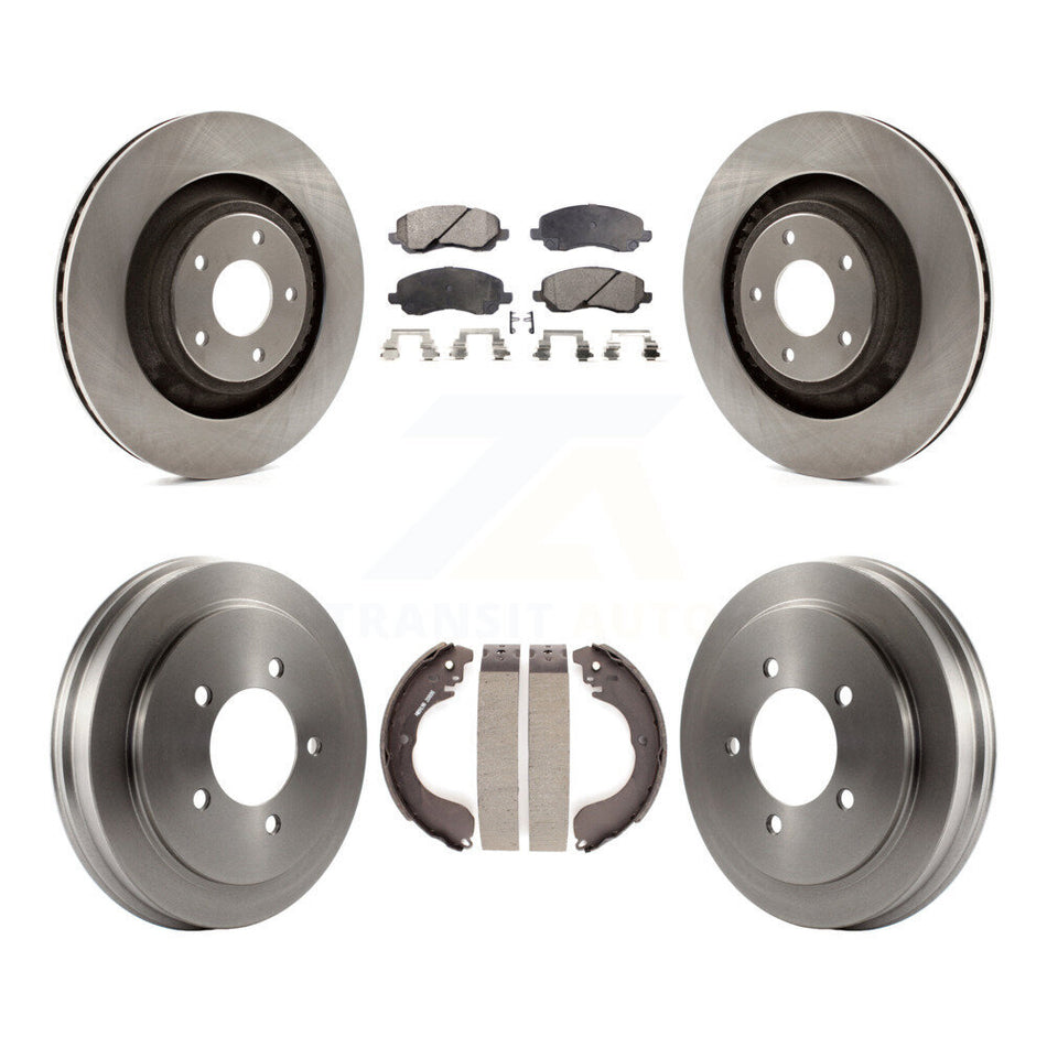 Front Rear Disc Brake Rotors Ceramic Pads And Drum Kit For 2008-2009 Dodge Caliber SXT/SE K8T-105985