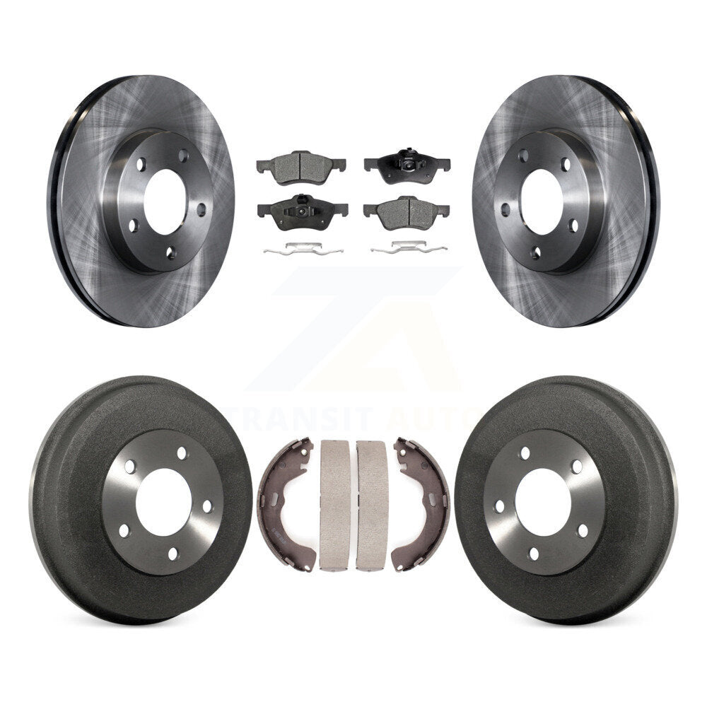Front Rear Disc Brake Rotors Ceramic Pads And Drum Kit For Mercury Mariner K8T-105987