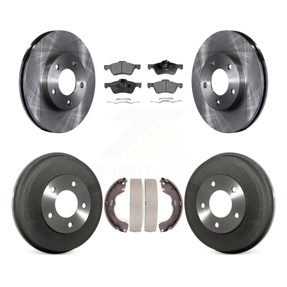 Front Rear Disc Brake Rotors Ceramic Pads And Drum Kit For Mercury Mariner K8T-105987
