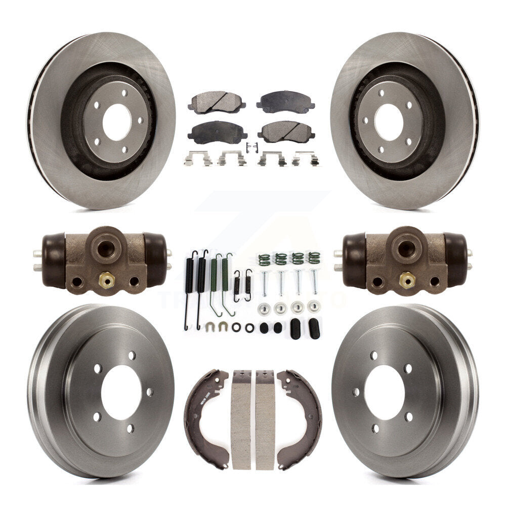 Front Rear Disc Brake Rotor Ceramic Pad Drum Kit (9Pc) For 2008-2009 Dodge Caliber SXT/SE K8T-105990