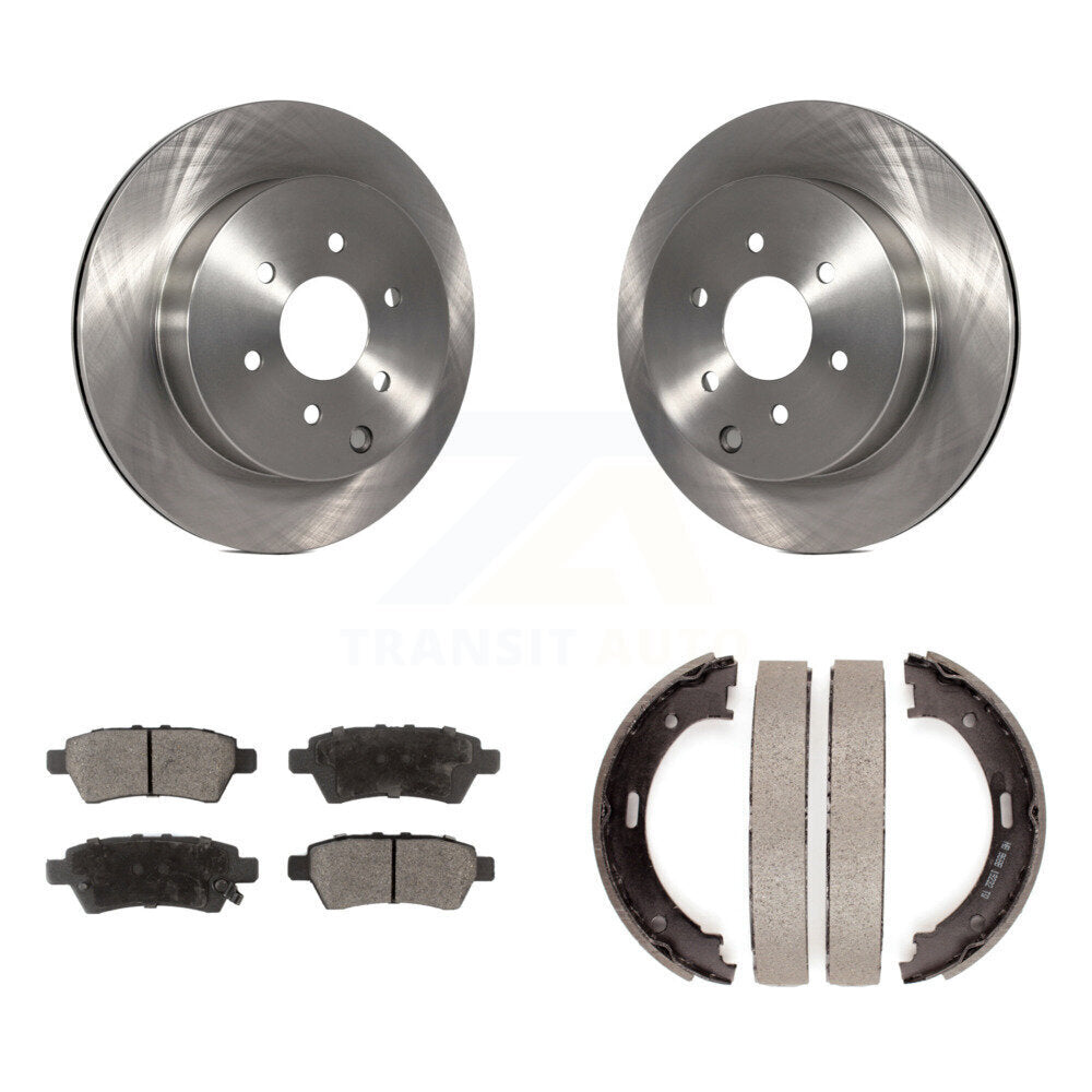 Rear Disc Rotors Ceramic Pads And Parking Shoes Kit For 2004 Nissan Pathfinder From 08 04 K8T-106012