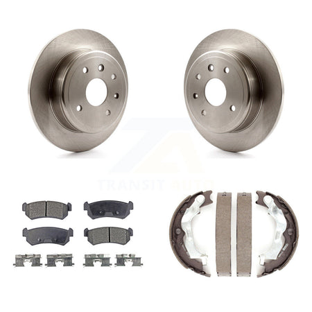 Rear Disc Rotors Ceramic Pads And Parking Brake Shoes Kit For Chevrolet Optra K8T-106030