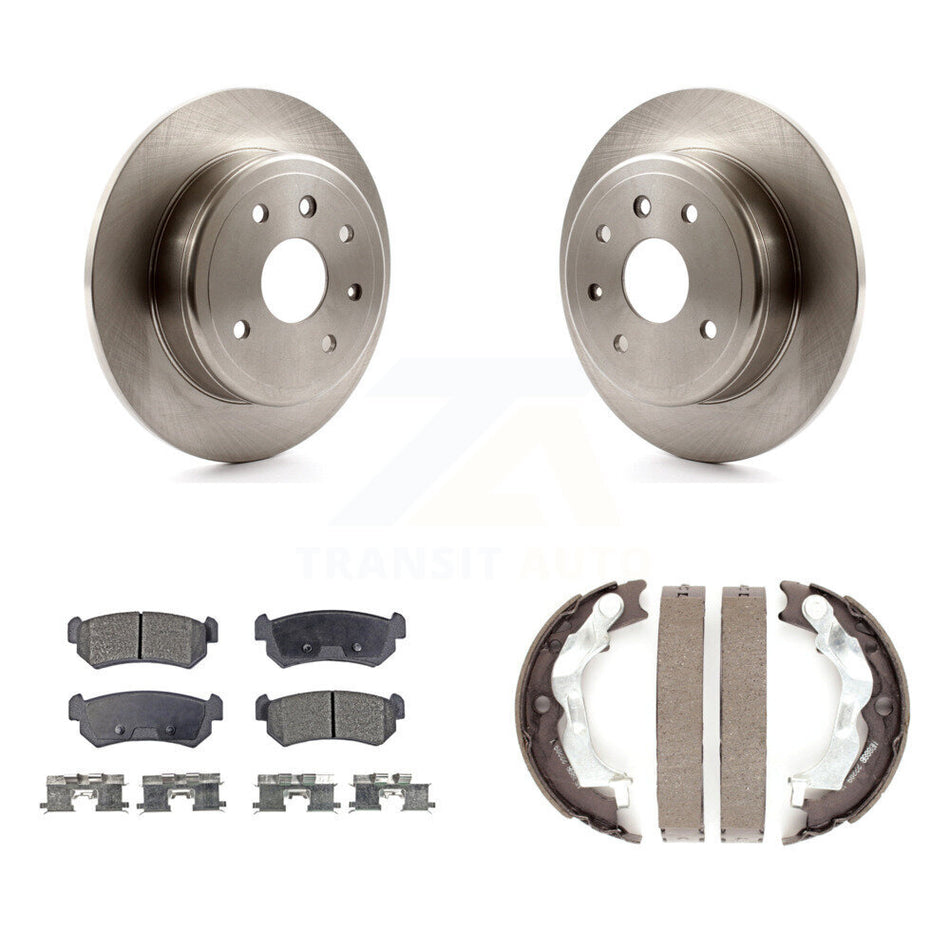 Rear Disc Rotors Ceramic Pads And Parking Brake Shoes Kit For Chevrolet Optra K8T-106030