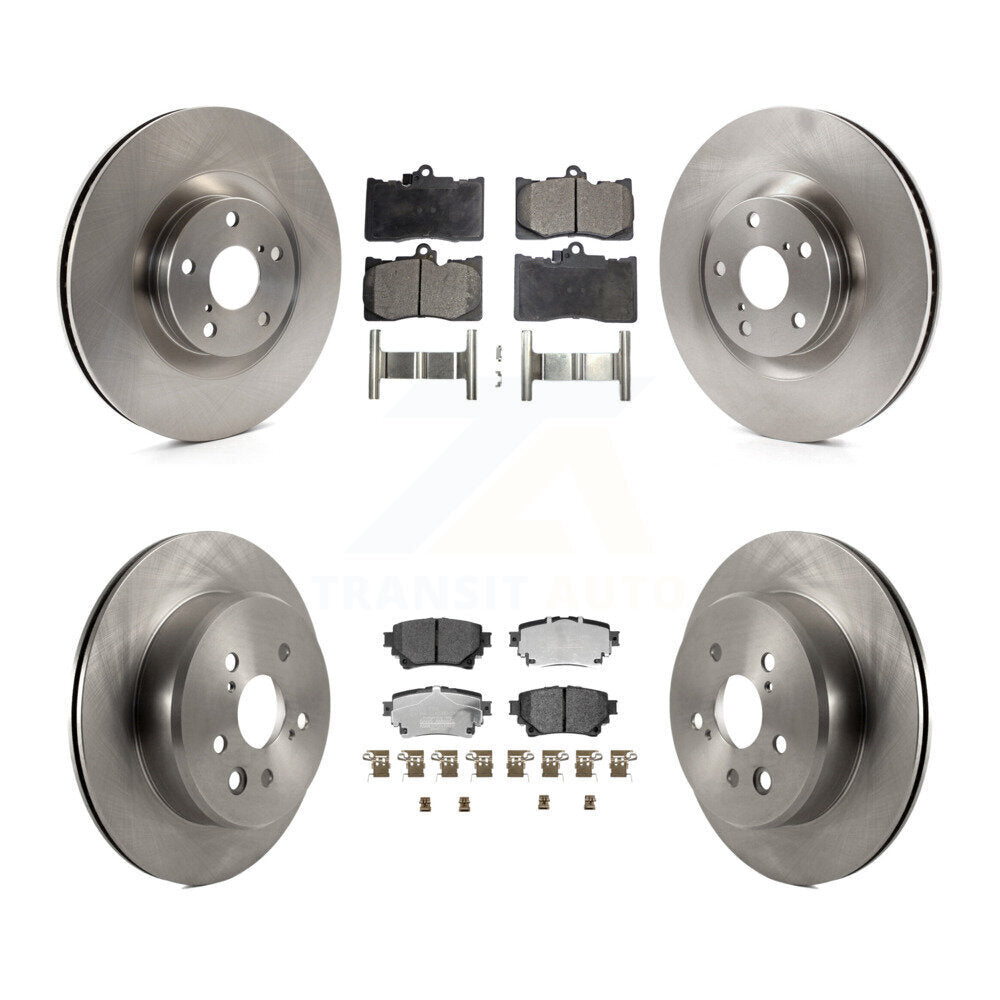 Front Rear Disc Brake Rotors And Ceramic Pads Kit (6Pc) For 2021 Lexus IS350 RC350 Base K8T-106035