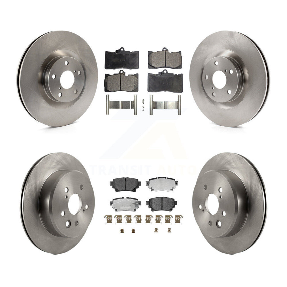 Front Rear Disc Brake Rotors And Ceramic Pads Kit (6Pc) For 2021 Lexus IS350 RC350 Base K8T-106035