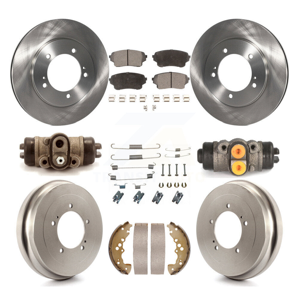 Front Rear Disc Brake Rotors Ceramic Pads And Drum Kit (9Pc) For Suzuki XL-7 K8T-106039