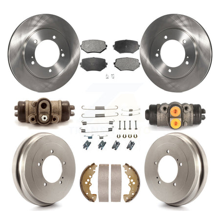 Front Rear Disc Brake Rotors Ceramic Pads And Drum Kit (9Pc) For Suzuki XL-7 K8T-106040