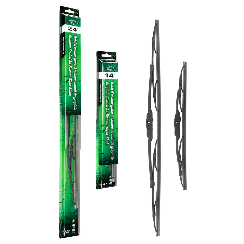 Top Quality OE Replacement All Season 24 & 14 Inch Universal J-Hook Wiper Blades Kit For K90-100017