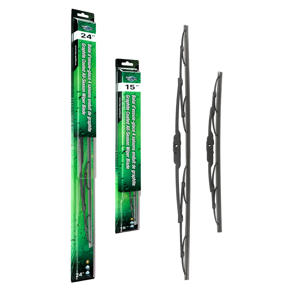 Top Quality OE Replacement All Season 24 & 15 Inch Universal J-Hook Wiper Blades Kit For K90-100031