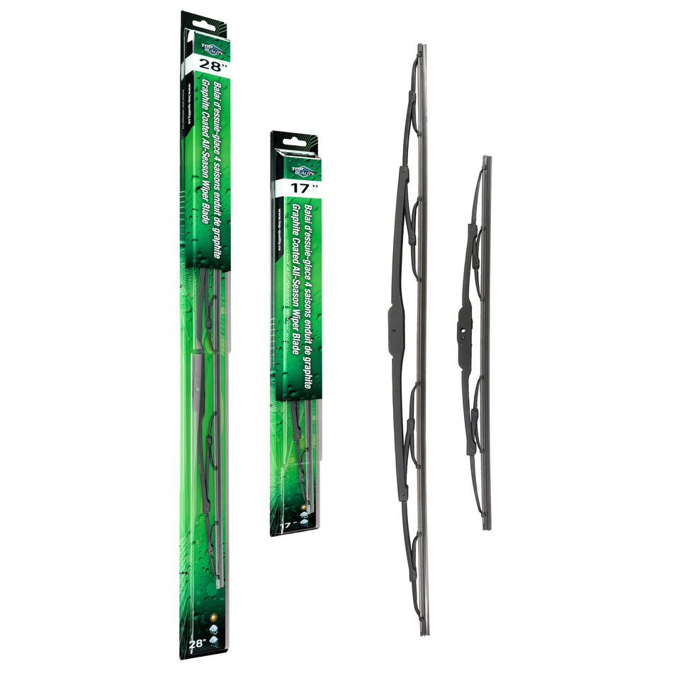 Top Quality OE Replacement All Season 28 & 17 Inch Universal J-Hook Wiper Blades Kit For K90-100060