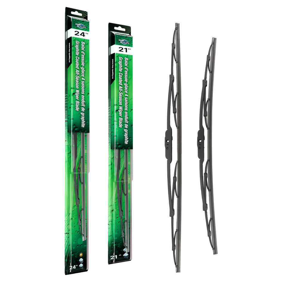 Top Quality OE Replacement All Season 24 & 21 Inch Universal J-Hook Wiper Blades Kit For K90-100147
