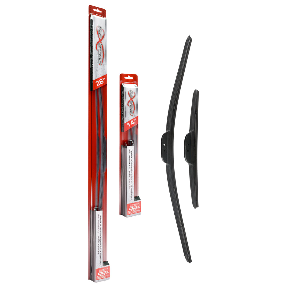 Flextreme OE Quality All Season 28 & 14 Inch Universal J-Hook Wiper Blades Kit For Toyota K90-100204