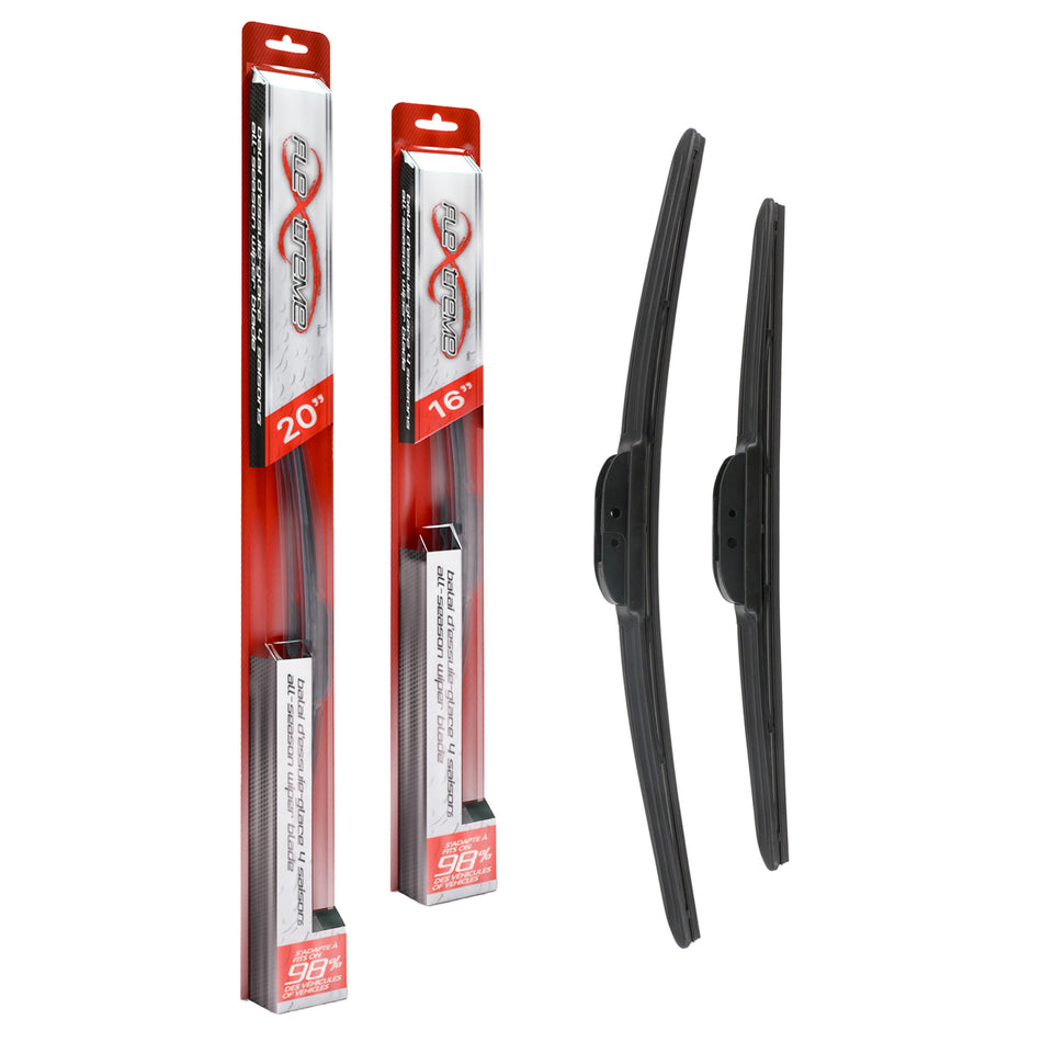 Flextreme OE Quality All Season 20 & 16 Inch Universal J-Hook Wiper Blades Kit For Ford K90-100226