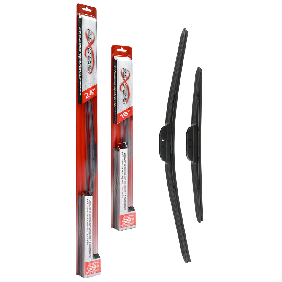 Flextreme OE Quality All Season 24 & 16 Inch Universal J-Hook Wiper Blades Kit For Tucson K90-100228