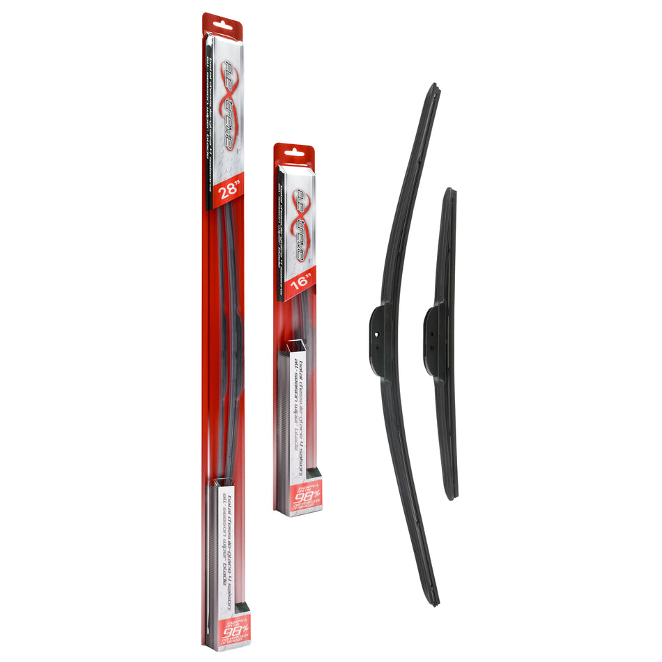 Flextreme OE Quality All Season 28 & 16 Inch Universal J-Hook Wiper Blades Kit For Nissan K90-100230