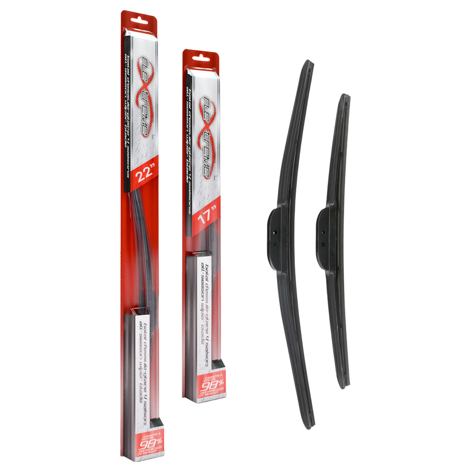 Flextreme OE Quality All Season 22 & 17 Inch Universal J-Hook Wiper Blades Kit For Cobalt K90-100246