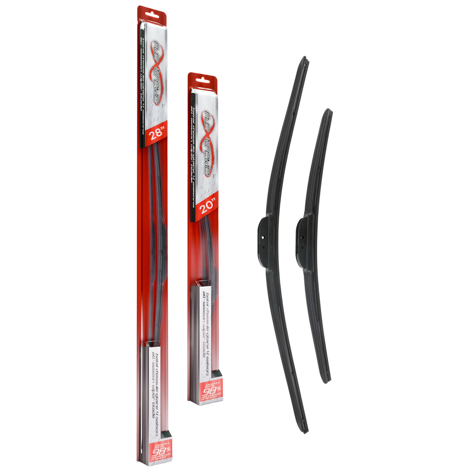 Flextreme OE Quality All Season 28 & 20 Inch Universal J-Hook Wiper Blades Kit For Toyota K90-100320