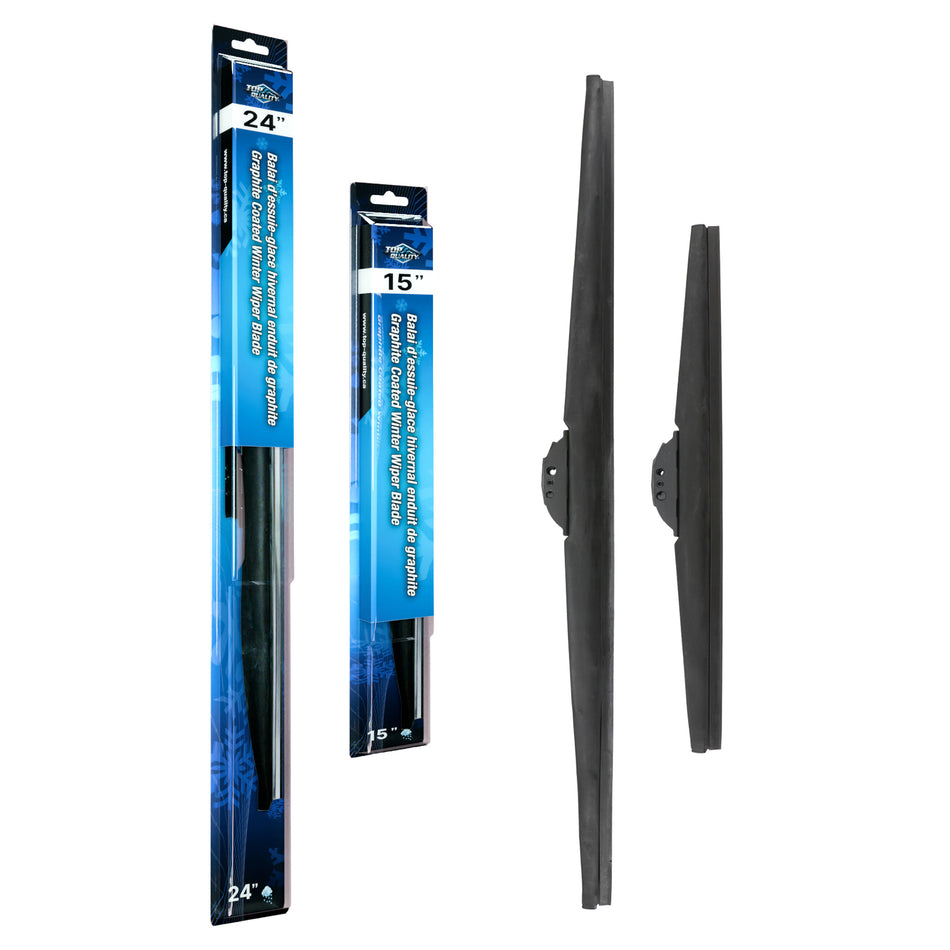 Top Quality Winter 24 & 15 Inch Universal J-Hook Wiper Blades Kit For Nissan X-Trail K90-100404