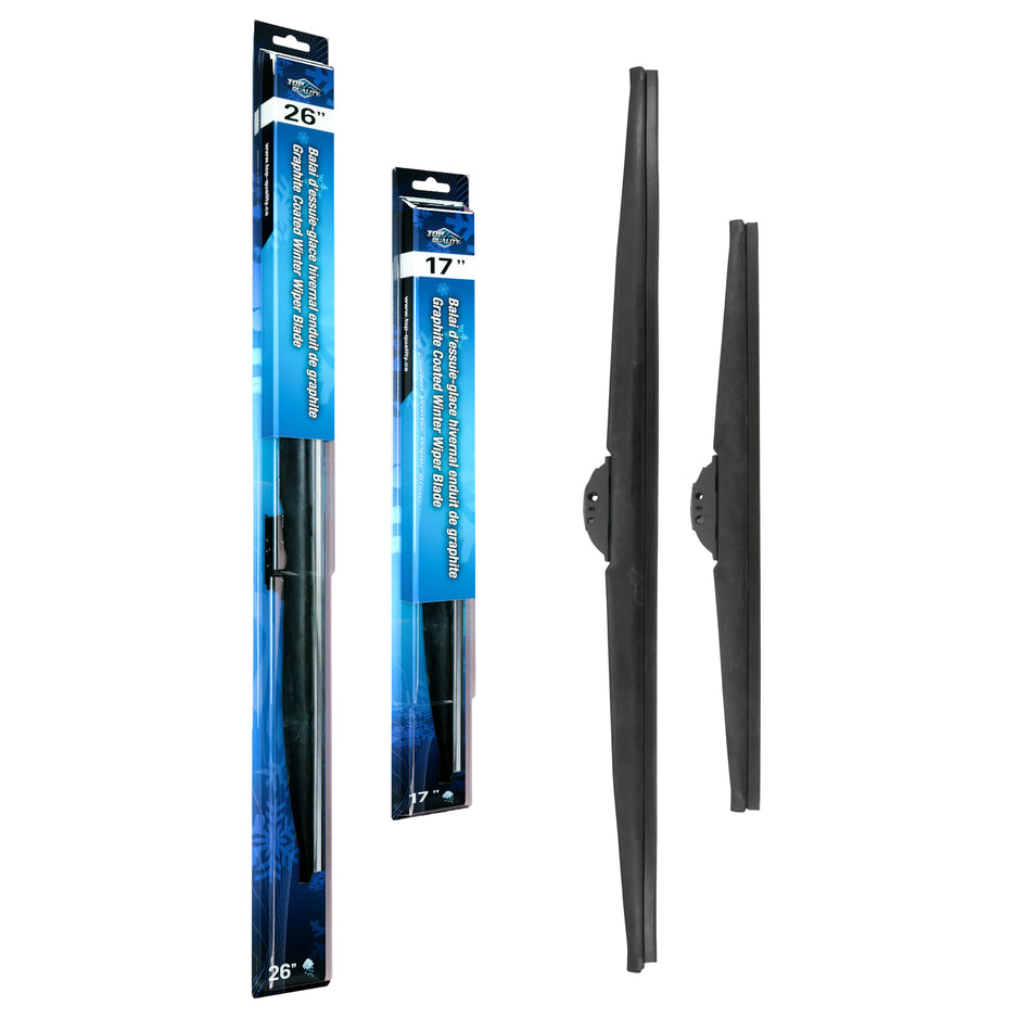 Top Quality Winter 26 & 17 Inch Universal J-Hook Wiper Blades Kit For Nissan Honda CR-V K90-100440