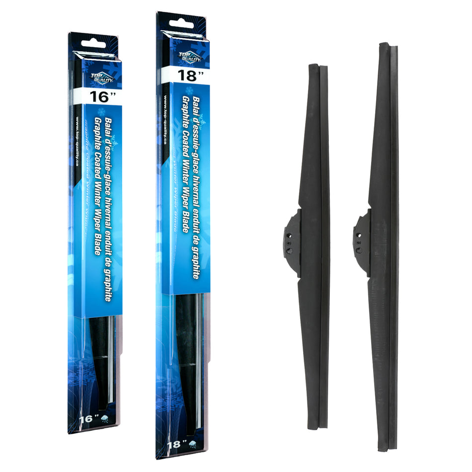 Top Quality Winter 16 & 18 Inch Universal J-Hook Wiper Blades Kit For 96-98 Suzuki X-90 K90-100463