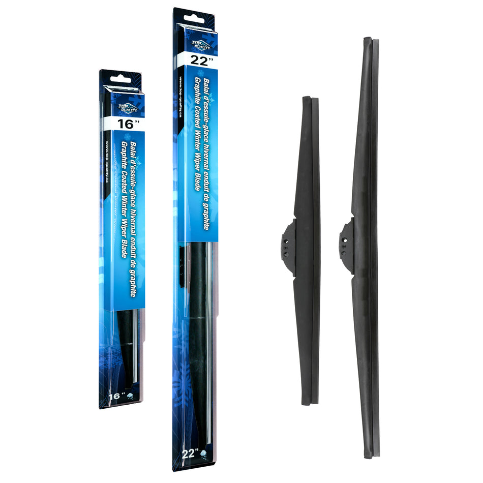 Top Quality Winter 16 & 22 Inch Universal J-Hook Wiper Blades Kit For Pontiac Solstice K90-100536