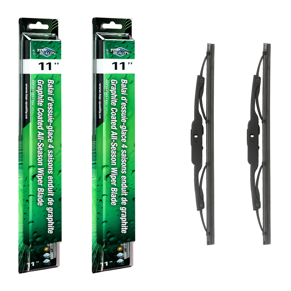 Top Quality OE Replacement All Season 11 Inch Universal J-Hook Wiper Blades Pair For K90-100554