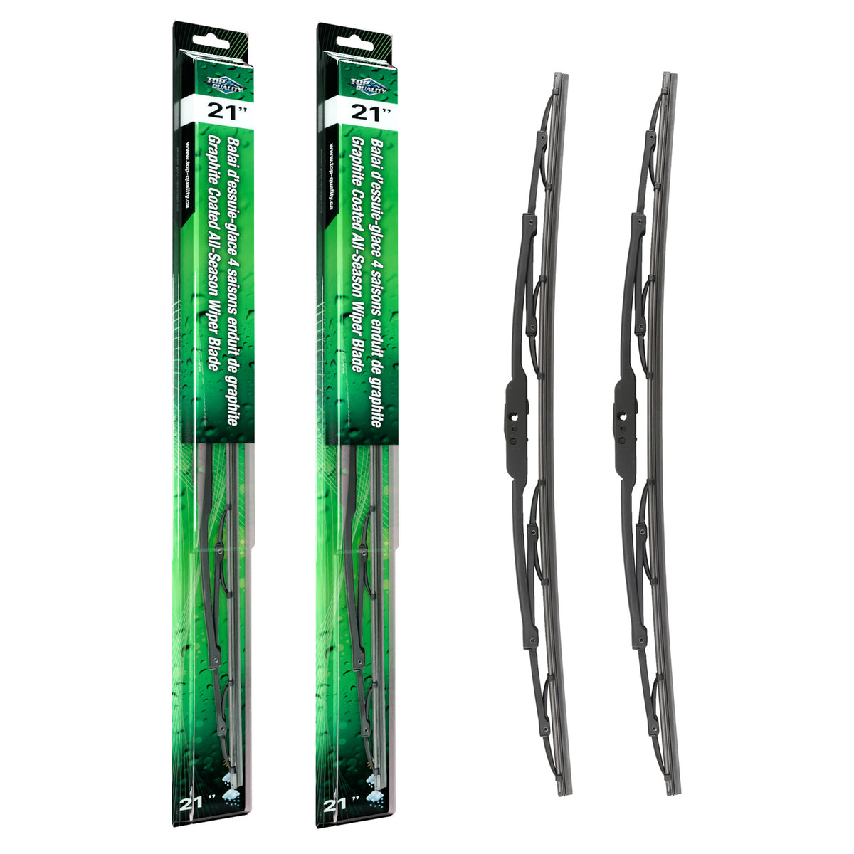 Top Quality OE Replacement All Season 21 Inch Universal J-Hook Wiper Blades Pair For K90-100564