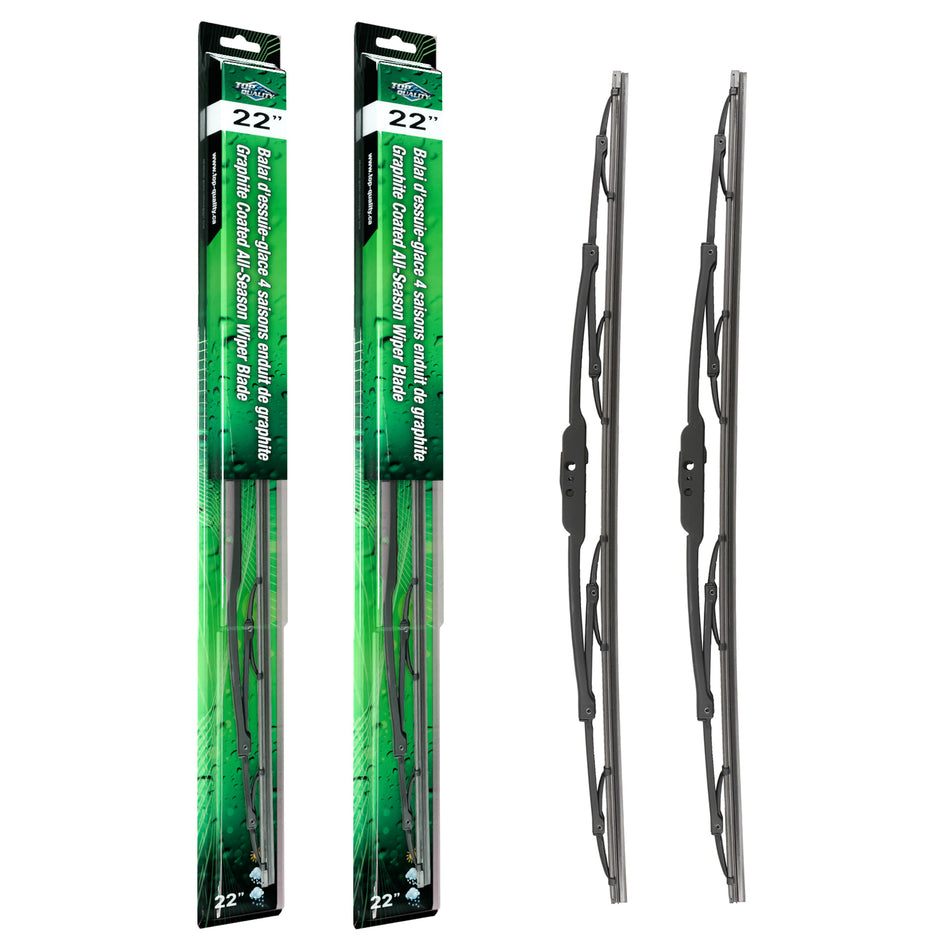 Top Quality OE Replacement All Season 22 Inch Universal J-Hook Wiper Blades Pair For K90-100565