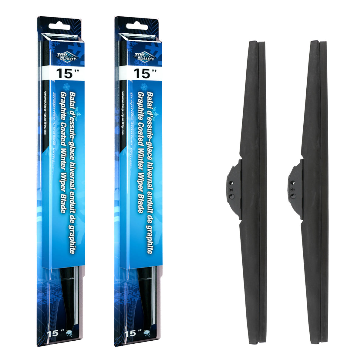 Top Quality Winter 15 Inch Universal J-Hook Wiper Blades Pair For Jeep Wrangler JK K90-100584