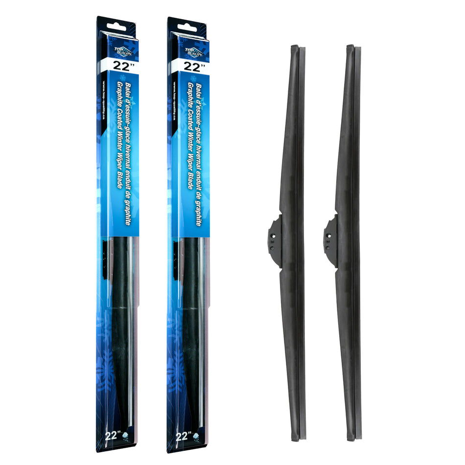 Top Quality Winter 22 Inch Universal J-Hook Wiper Blades Pair Kit For Audi A6 Quattro K90-100599
