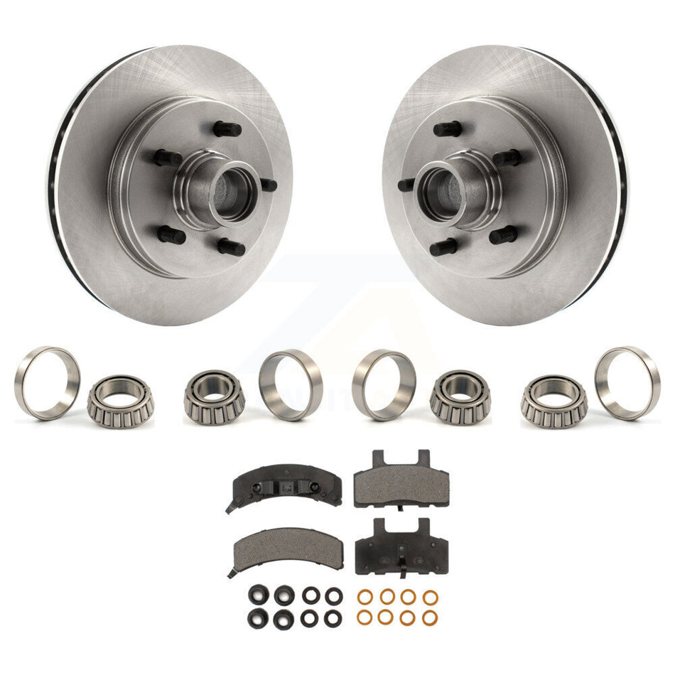Front Brake Hub Rotor Inner & Outer Race Bearing Set Pads Kit For C1500 Chevrolet GMC KBB-1000068T