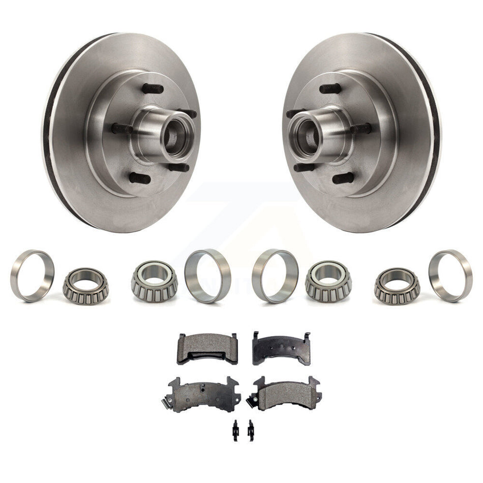 Front Brake Hub Rotor Inner & Outer Race Bearing Set Pad Kit For Chevrolet Camaro S10 KBB-1000098T