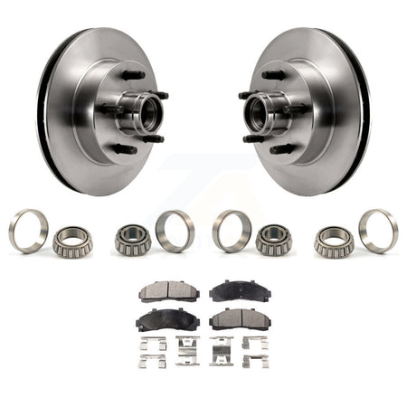 Front Brake Hub Rotor Inner & Outer Race Bearing Set Pads Kit For Ford Ranger Mazda KBB-1000118T