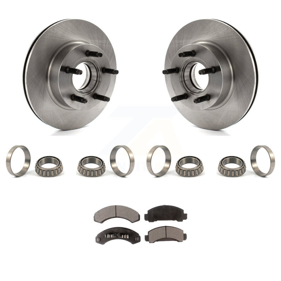 Front Brake Hub Rotor Inner & Outer Race Bearing Set Pads Kit For Ford Ranger Mazda KBB-1000128T