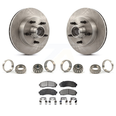 Front Brake Hub Rotor Inner & Outer Race Bearing Set Pads Kit For Mazda B3000 B2300 KBB-1000148T