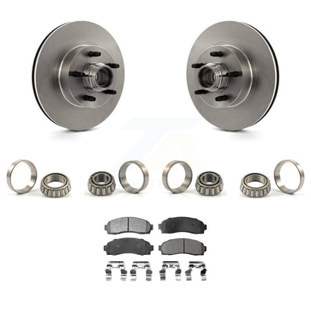 Front Brake Hub Rotor Inner & Outer Race Bearing Set Pads Kit For Ford Ranger Mazda KBB-1000158T