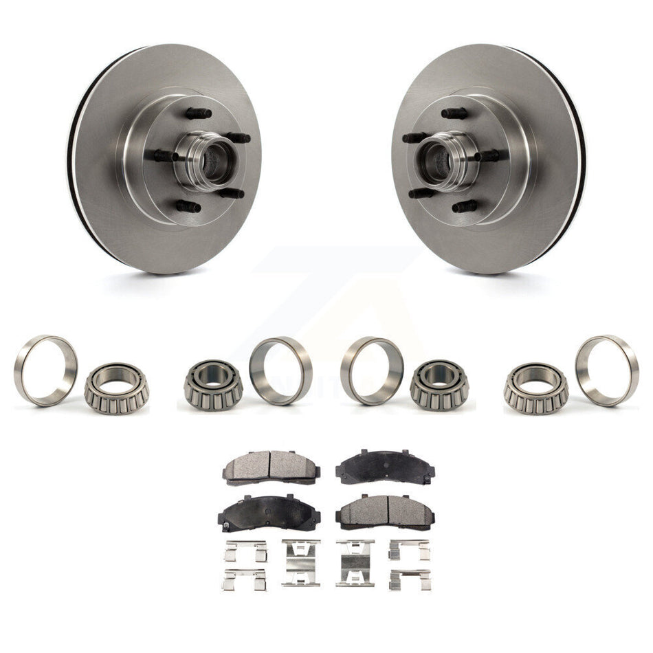 Front Brake Hub Rotor Inner & Outer Race Bearing Set Pad Kit For Ford Ranger Explorer KBB-1000178T