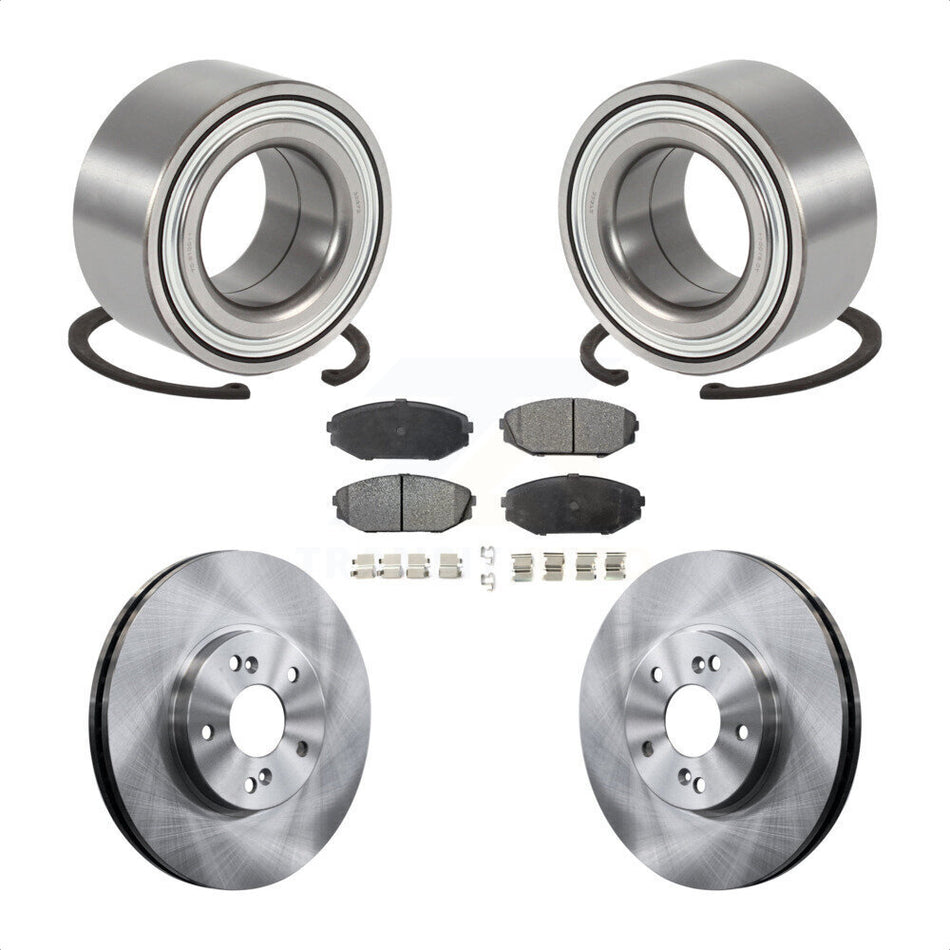 Front Wheel Bearing With Disc Brake Rotors And Ceramic Pads Kit For 2001-2002 Acura MDX KBB-100029
