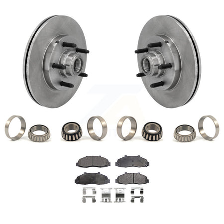 Front Brake Hub Rotor Inner & Outer Race Bearing Set Pad Kit For 02 Lincoln Blackwood KBB-1000318T