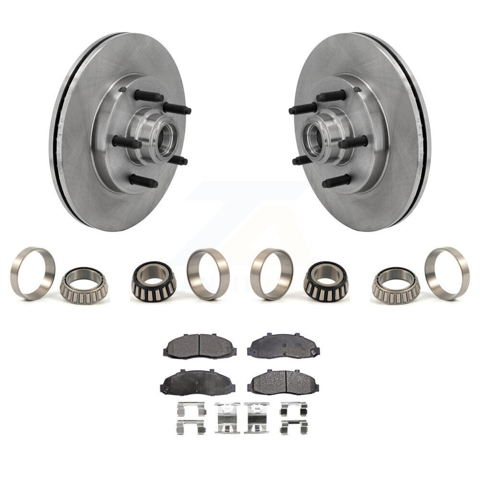 Front Brake Hub Rotor Inner & Outer Race Bearing Set Pad Kit For 02 Lincoln Blackwood KBB-1000318T