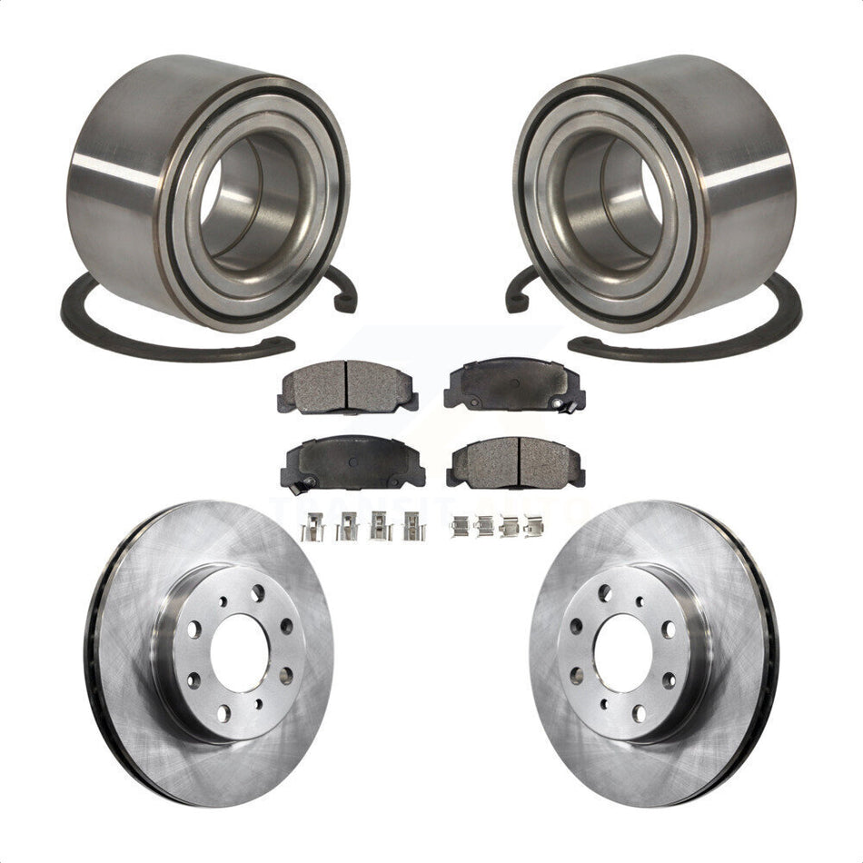 Front Wheel Bearing With Disc Brake Rotors And Ceramic Pads Kit For Honda Civic del Sol KBB-100045