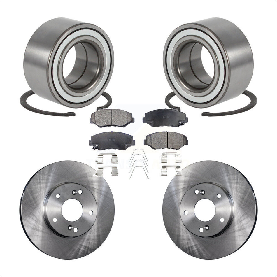 Front Wheel Bearing With Disc Brake Rotors And Ceramic Pads Kit For Honda Element KBB-100092
