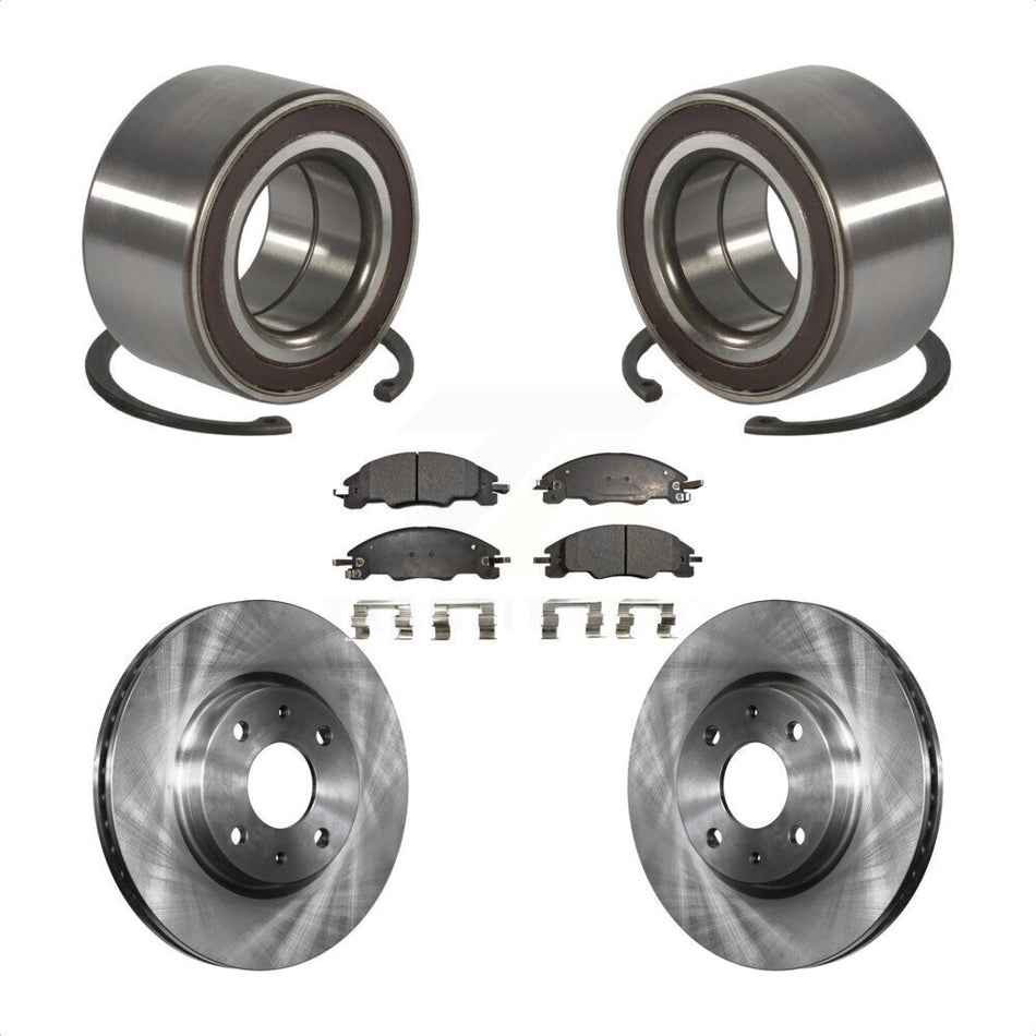 Front Wheel Bearing With Disc Brake Rotors And Ceramic Pads Kit For 2008-2011 Ford Focus KBB-100107
